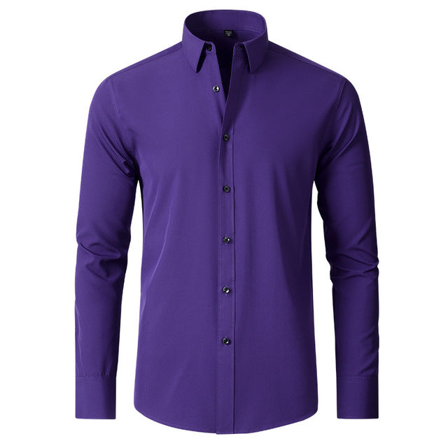 Galtoven | Homme Chemise Slim Manches Longues - White - Image 5