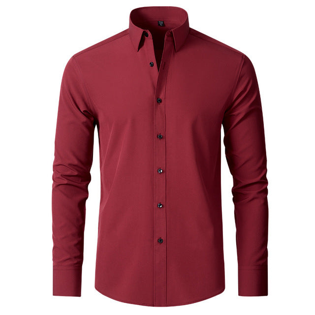 Galtoven | Homme Chemise Slim Manches Longues - White - Image 7