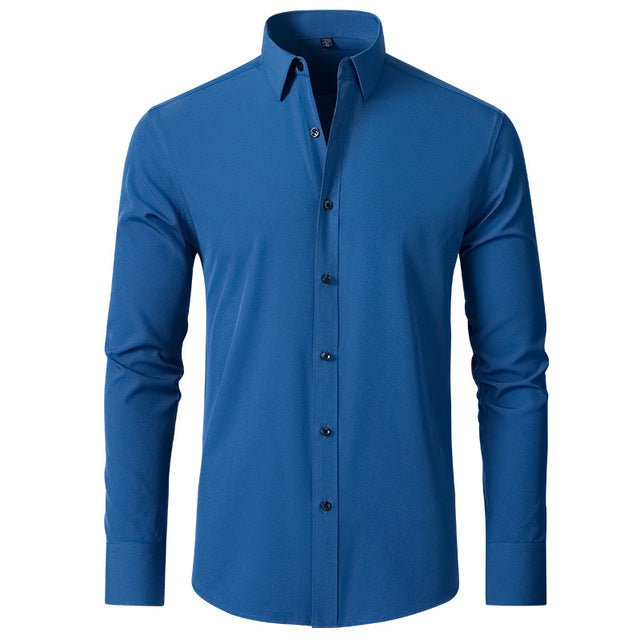 Galtoven | Homme Chemise Slim Manches Longues - White - Image 8