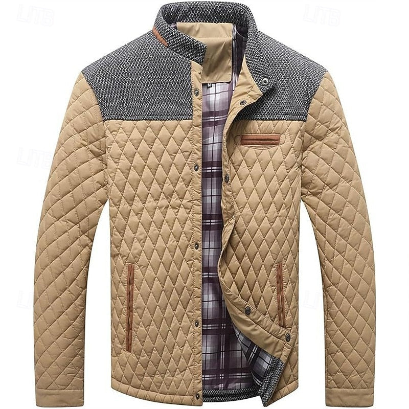Galvorn | Homme Veste Matelassée Col Montant - Khaki - Image 1