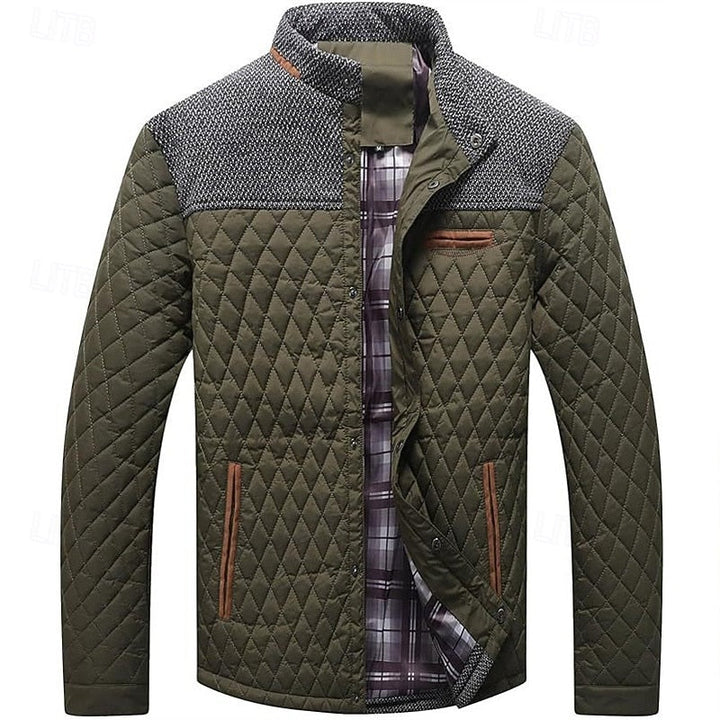 Galvorn | Homme Veste Matelassée Col Montant - Khaki - Image 10
