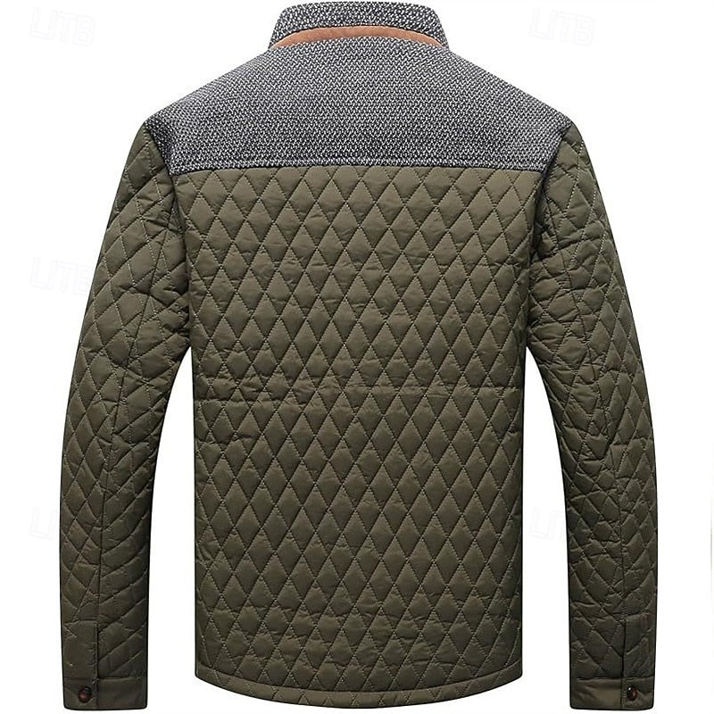 Galvorn | Homme Veste Matelassée Col Montant - Khaki - Image 11