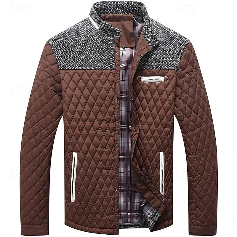 Galvorn | Homme Veste Matelassée Col Montant - Khaki - Image 12