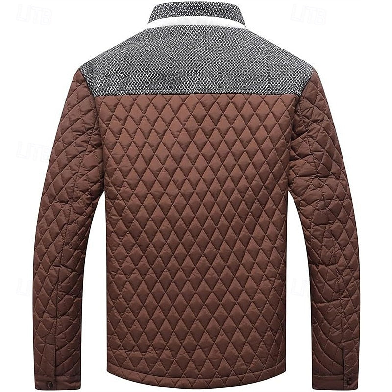 Galvorn | Homme Veste Matelassée Col Montant - Khaki - Image 13