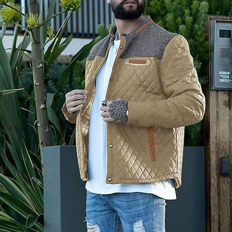 Galvorn | Homme Veste Matelassée Col Montant - Khaki - Image 2