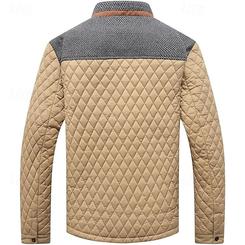 Galvorn | Homme Veste Matelassée Col Montant - Khaki - Image 3