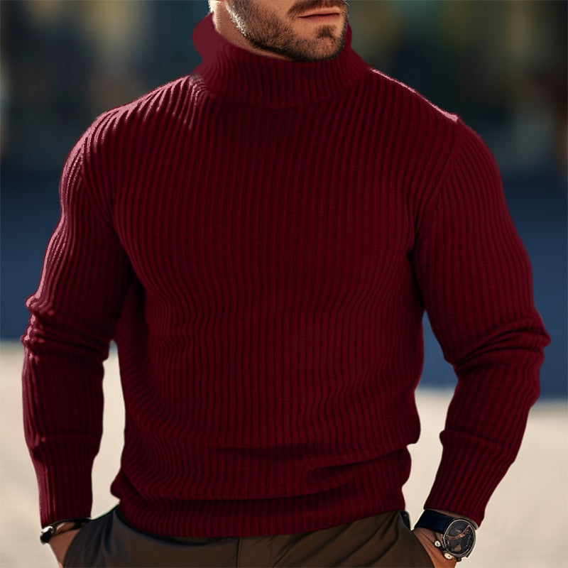 Darvhen | Homme Pull Col Roulé Côtelé — vue 3