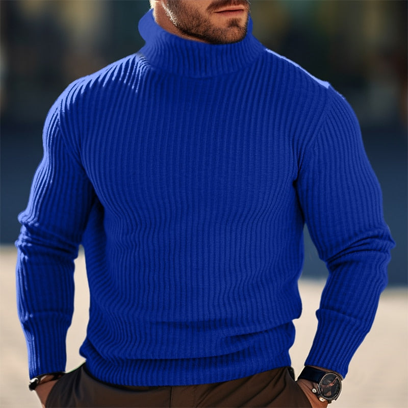 Darvhen | Homme Pull Col Roulé Côtelé — vue 4