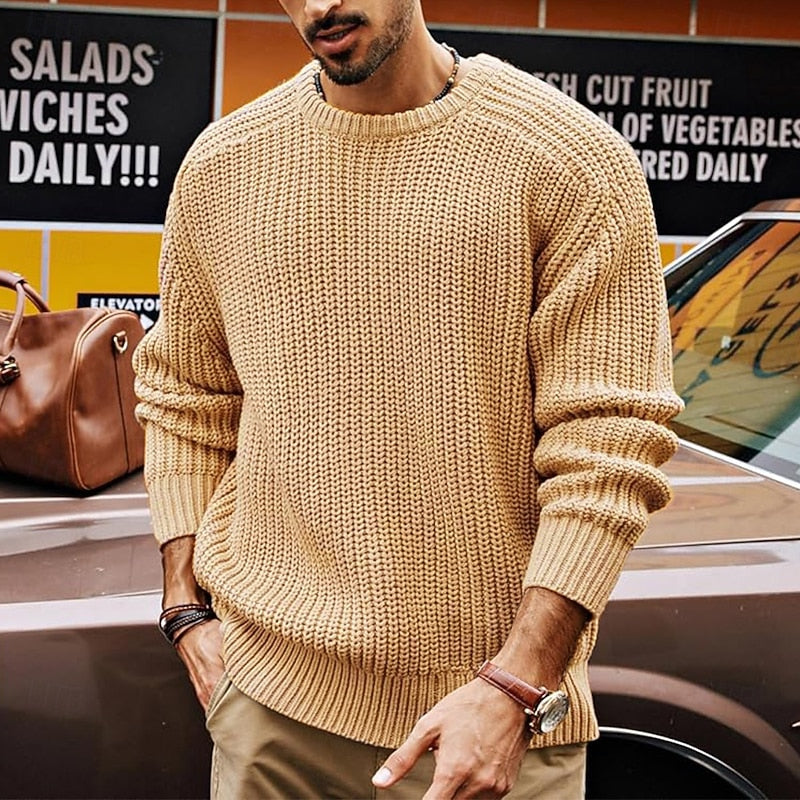 Calvorn | Homme Pull Col Rond Tricoté — vue 3
