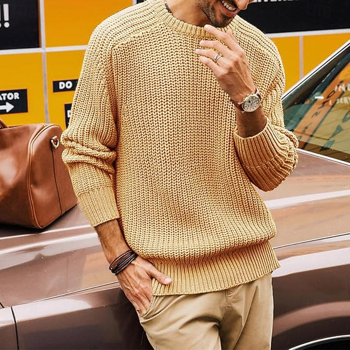 Calvorn | Homme Pull Col Rond Tricoté — vue 4