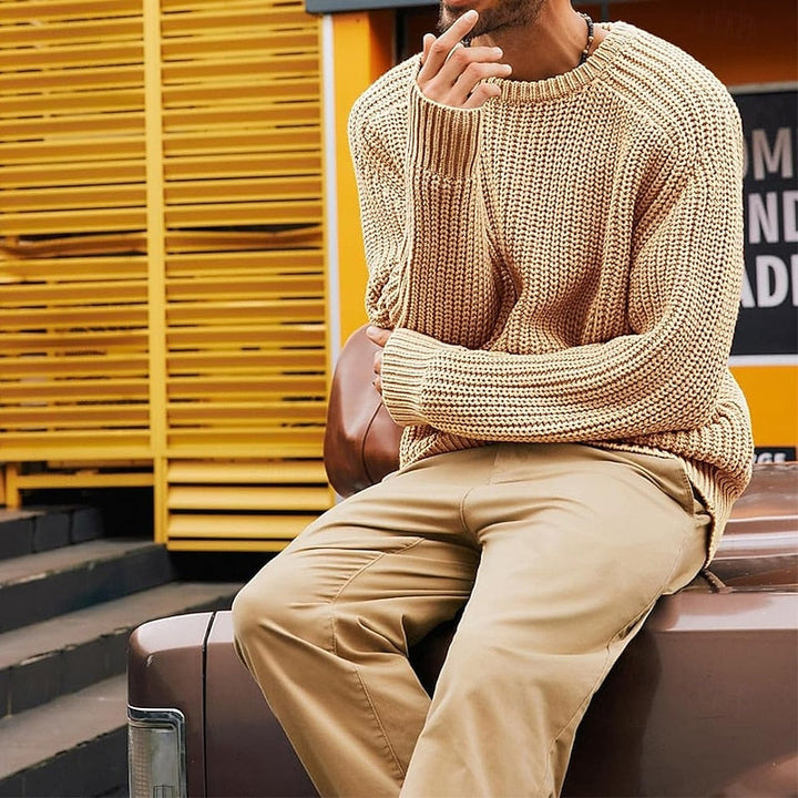 Calvorn | Homme Pull Col Rond Tricoté — vue 5