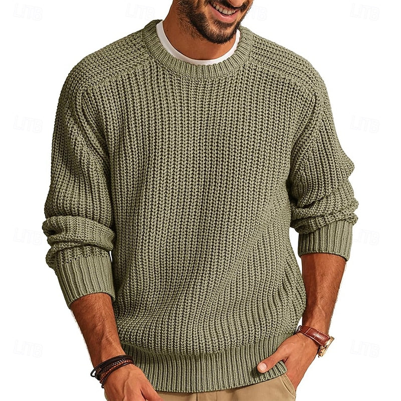 Calvorn | Homme Pull Col Rond Tricoté — vue 8