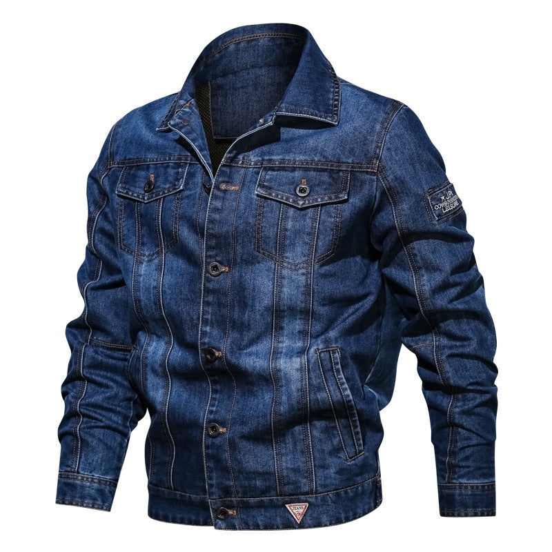 Garvoel | Homme Veste en Jean Vintage Coupe Droite - Dark Blue - Image 7