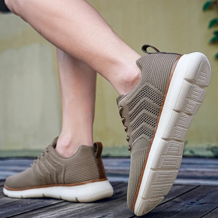 Garvon | Homme Baskets Maille Légères Confort Quotidien - Khaki - Image 10