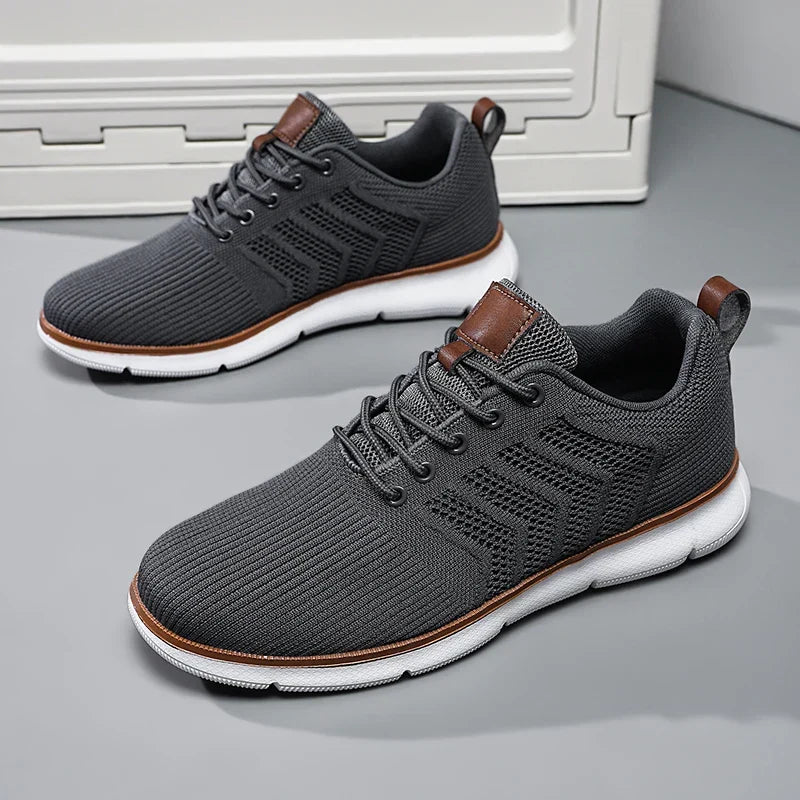 Garvon | Homme Baskets Maille Légères Confort Quotidien - Khaki - Image 6