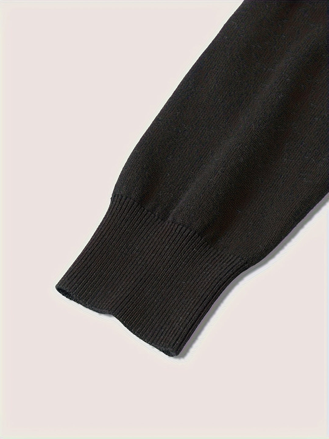 Garvéon | Homme Pull Col Polo Zippé Tricot - Black - Image 7