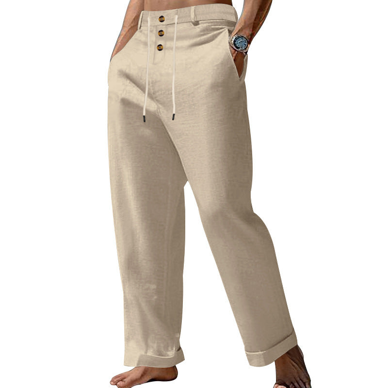 Garvyn | Homme Pantalon Chino Coupe Droite - Beige - Image 1