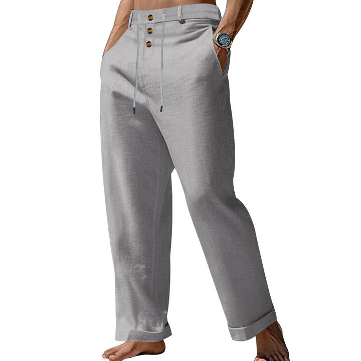 Garvyn | Homme Pantalon Chino Coupe Droite - Beige - Image 12