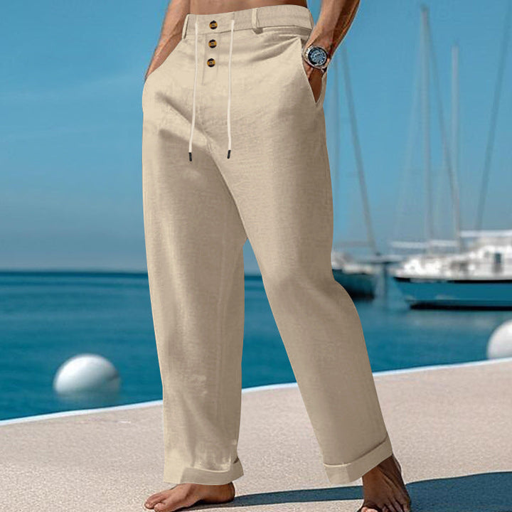 Garvyn | Homme Pantalon Chino Coupe Droite - Beige - Image 5