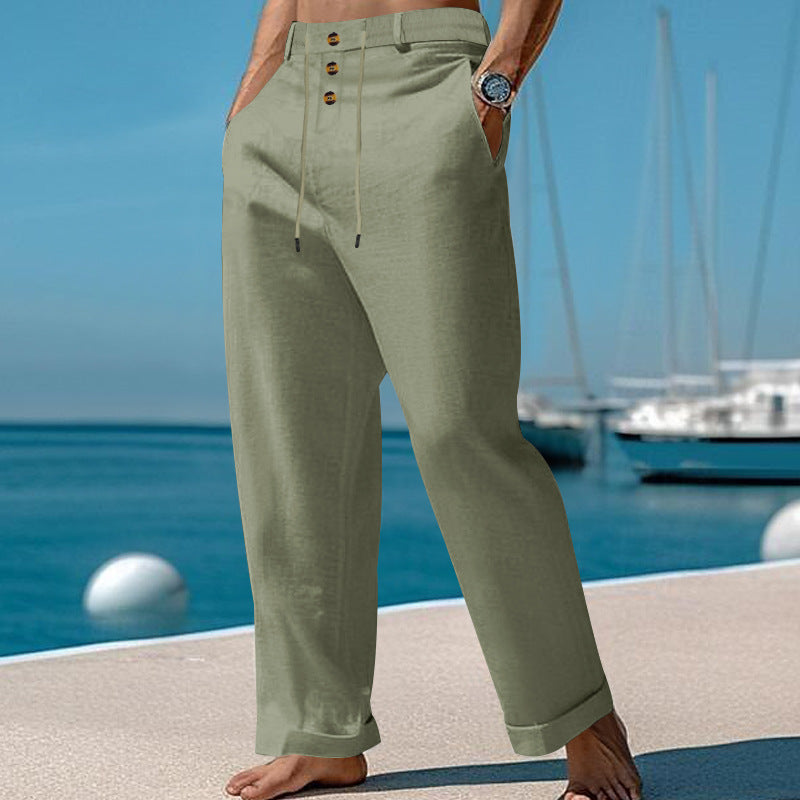 Garvyn | Homme Pantalon Chino Coupe Droite - Beige - Image 8