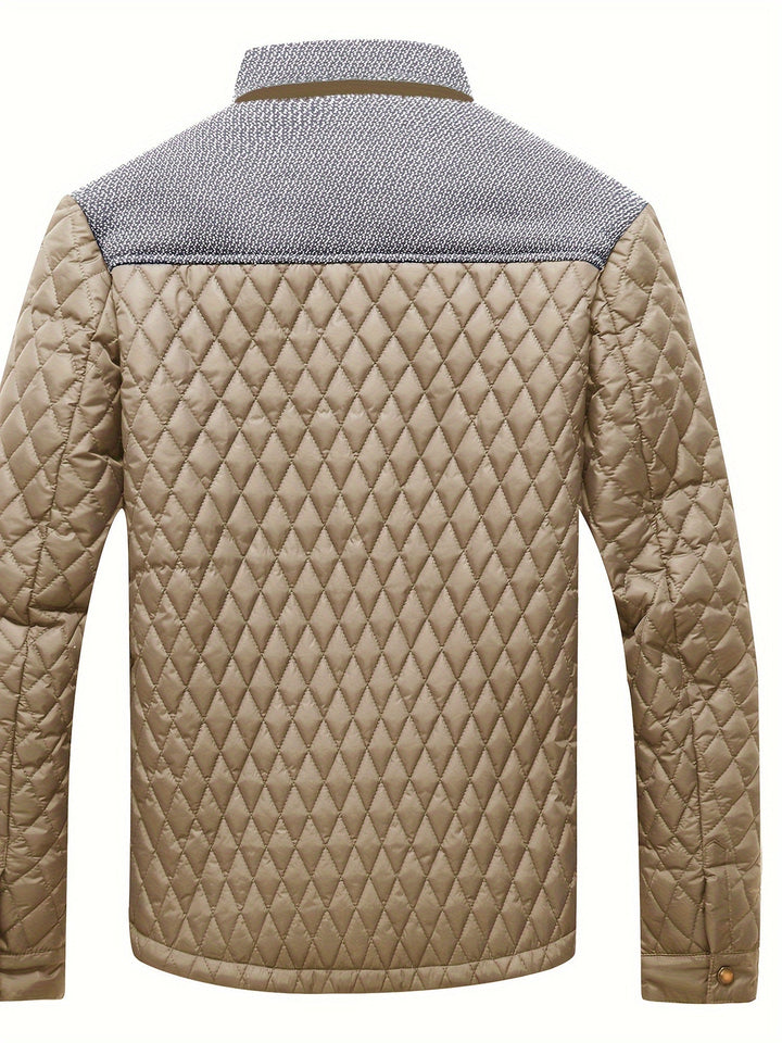 Gaspard | Homme Veste Matelassée Col Montant - Navy - Image 16