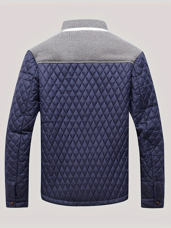 Gaspard | Homme Veste Matelassée Col Montant - Navy - Image 3