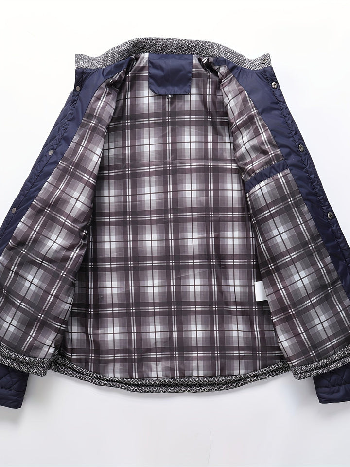 Gaspard | Homme Veste Matelassée Col Montant - Navy - Image 4