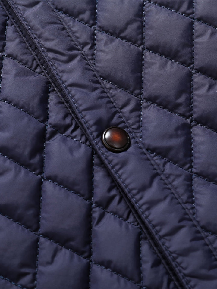 Gaspard | Homme Veste Matelassée Col Montant - Navy - Image 5
