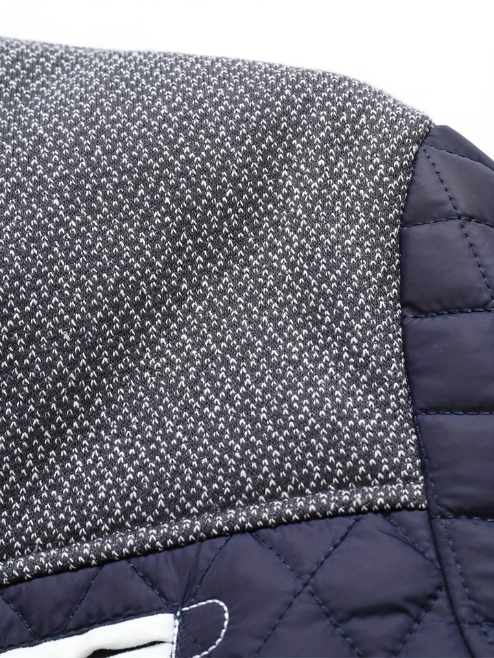 Gaspard | Homme Veste Matelassée Col Montant - Navy - Image 6