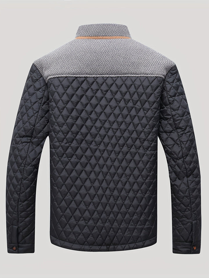 Gaspard | Homme Veste Matelassée Col Montant - Navy - Image 9