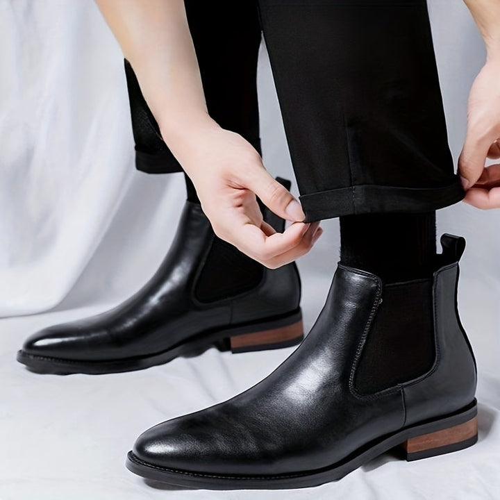 Gaultran | Homme Chelsea Boots Cuir Noir Cheville - Black - Image 8