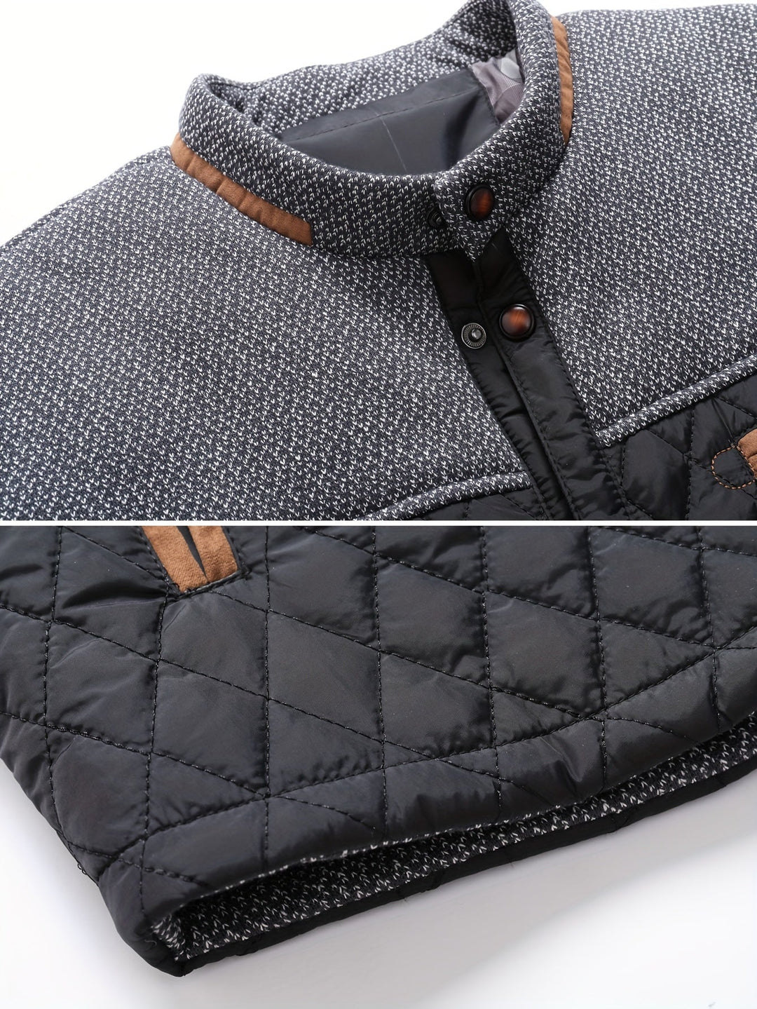 Gervael | Homme Veste Matelassée Col Montant - Olive Green - Image 11