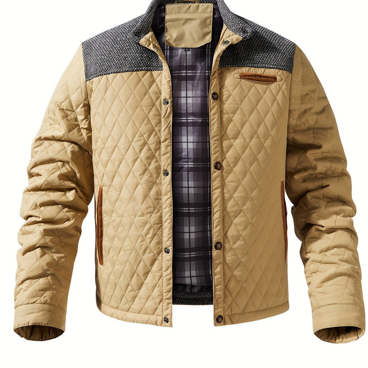 Gervael | Homme Veste Matelassée Col Montant - Olive Green - Image 12