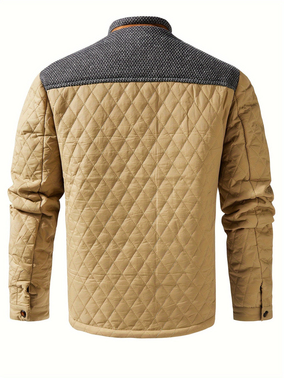 Gervael | Homme Veste Matelassée Col Montant - Olive Green - Image 14
