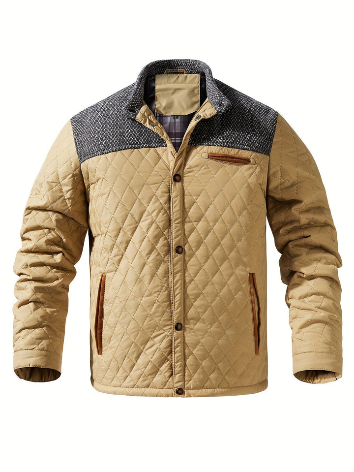 Gervael | Homme Veste Matelassée Col Montant - Olive Green - Image 15