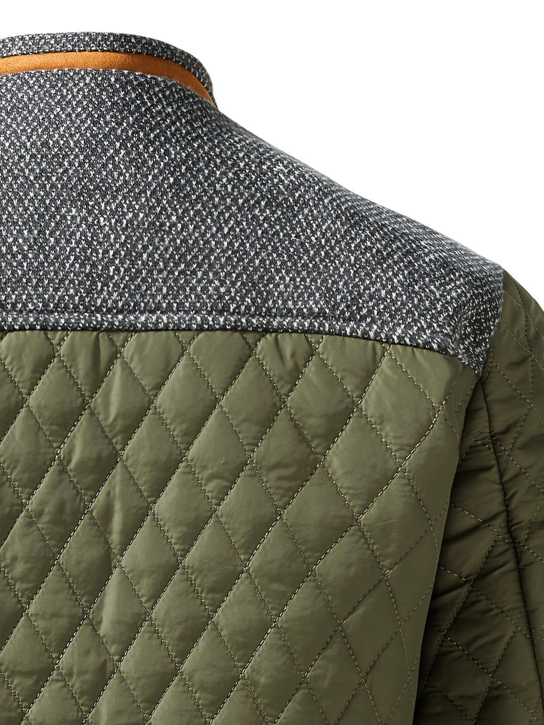 Gervael | Homme Veste Matelassée Col Montant - Olive Green - Image 5
