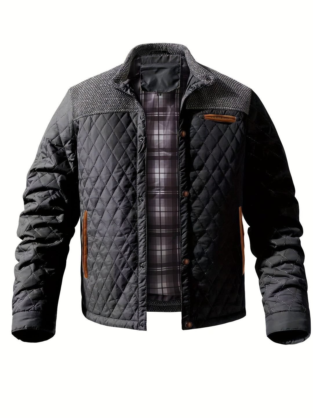 Gervael | Homme Veste Matelassée Col Montant - Olive Green - Image 7