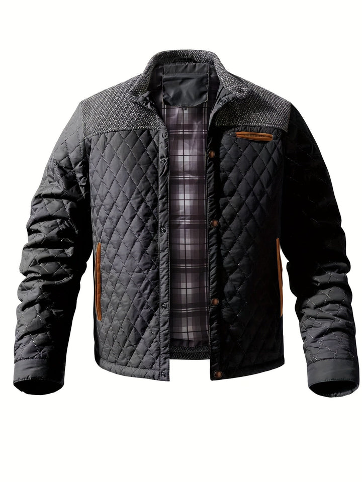 Gervael | Homme Veste Matelassée Col Montant - Olive Green - Image 7