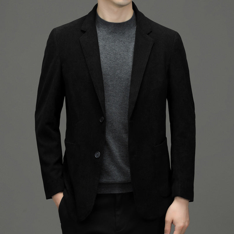 Gervand | Homme Veste Velours Côtelé Slim Fit - Black - Image 1