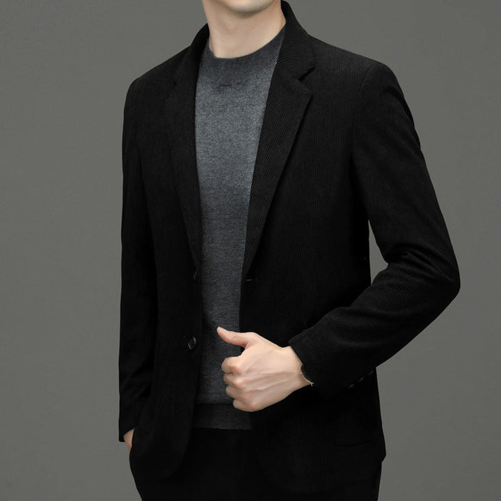 Gervand | Homme Veste Velours Côtelé Slim Fit - Black - Image 6