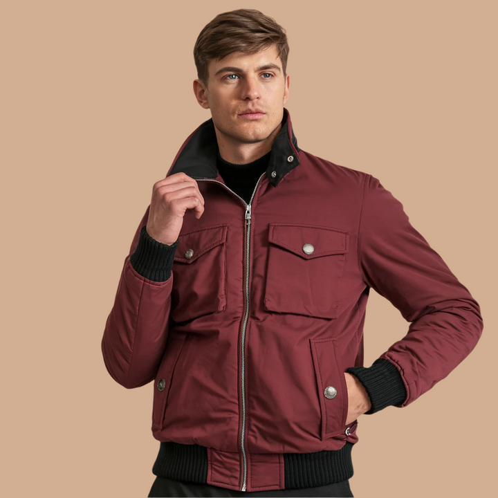 Gerveld | Homme Blouson Bombardier Veste Légère - Burgundy - Image 1