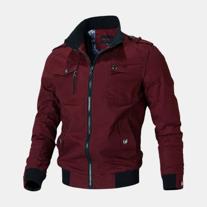 Gerveld | Homme Blouson Bombardier Veste Légère - Burgundy - Image 6
