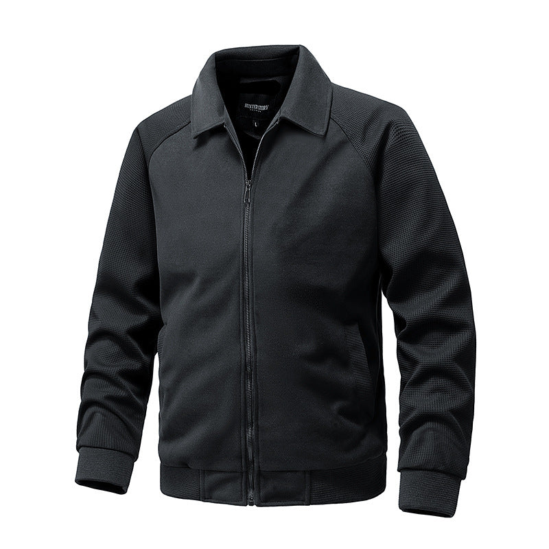 Gervold | Homme Veste Sweat Zippée Col Chemise - Beige - Image 2