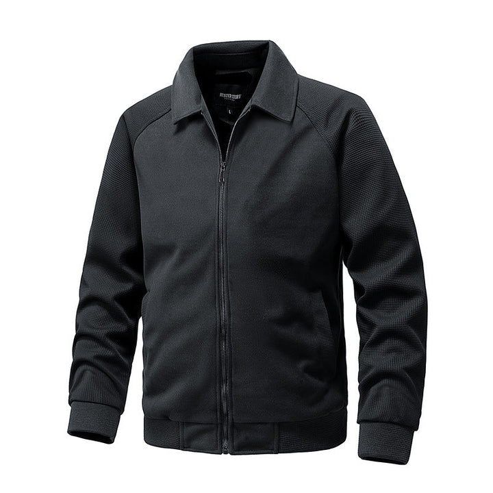 Gervold | Homme Veste Sweat Zippée Col Chemise - Beige - Image 2