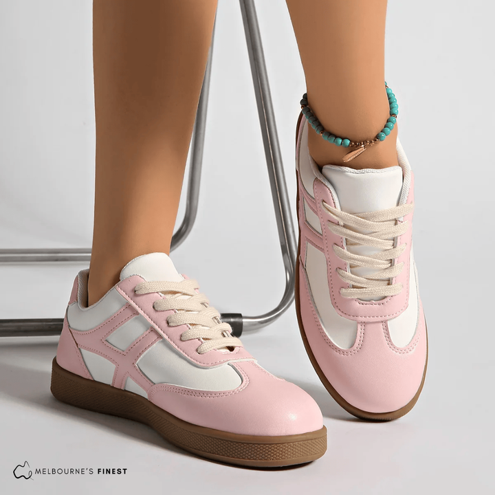 Gilvane | Femme Baskets Casual Rose Semelle Gomme - Light Pink - Image 1