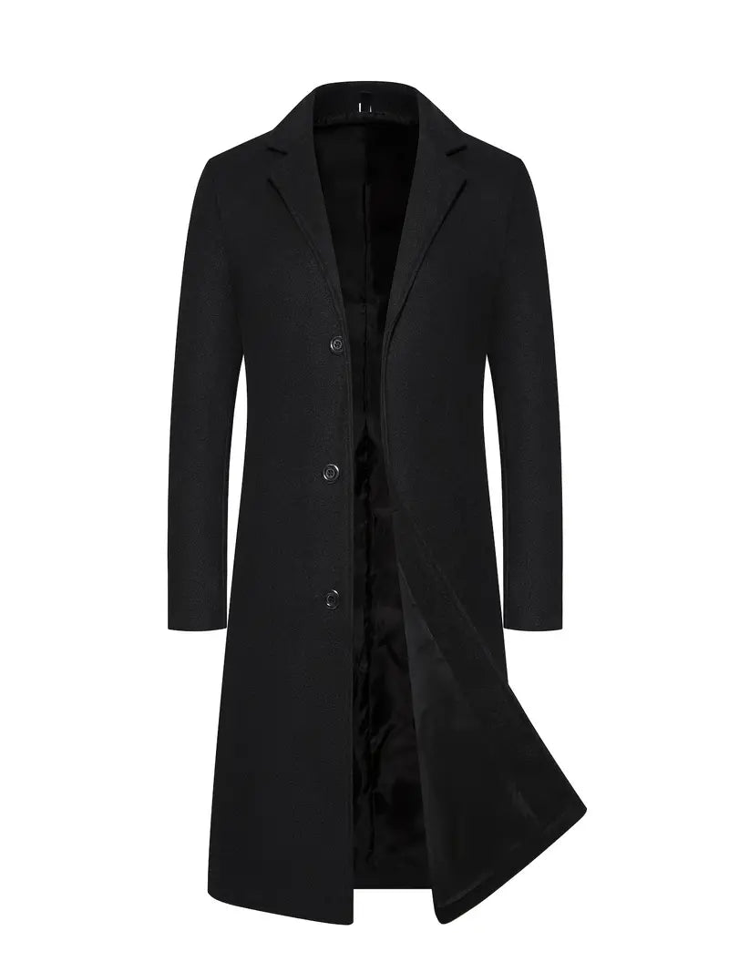Gilvorn | Homme Manteau Long Col Cranté - Image 1