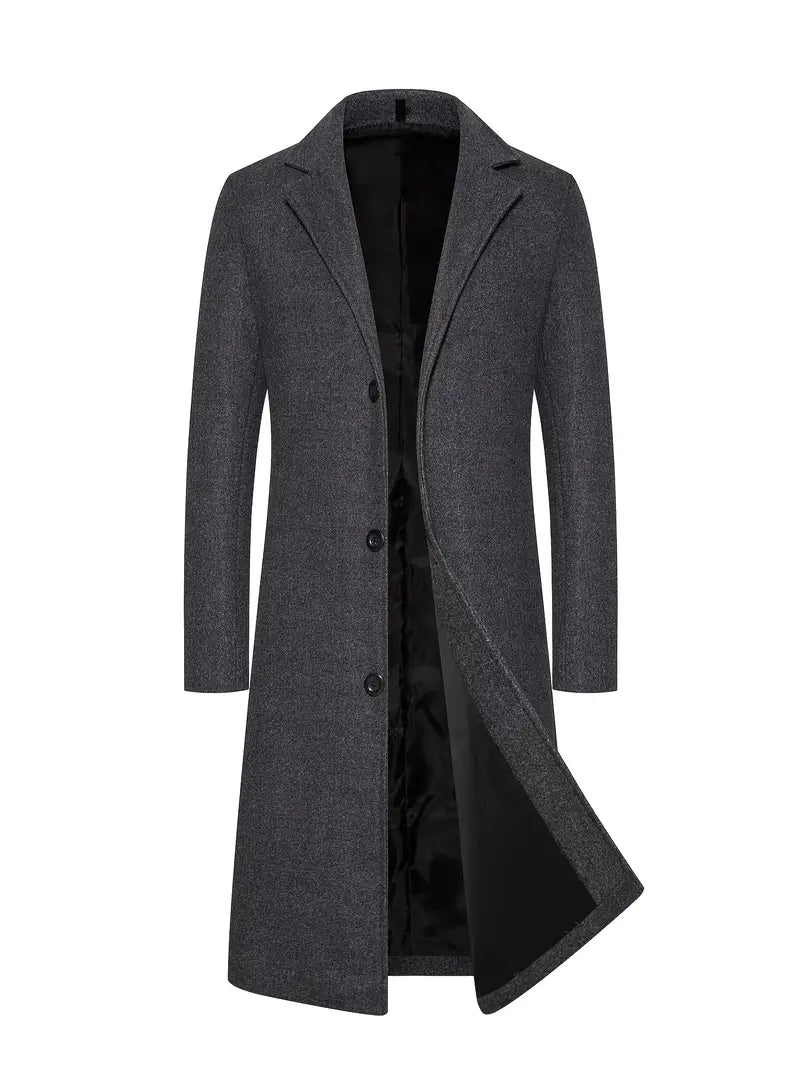 Gilvorn | Homme Manteau Long Col Cranté - Image 3