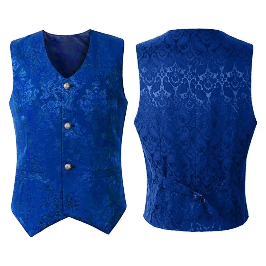 Golvaire | Homme Gilet Jacquard Tailleur Baroque - Image 1