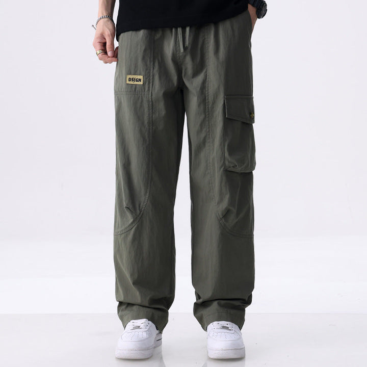 Golvrand | Homme Pantalon Cargo Large Poches Latérales - Khaki - Image 1