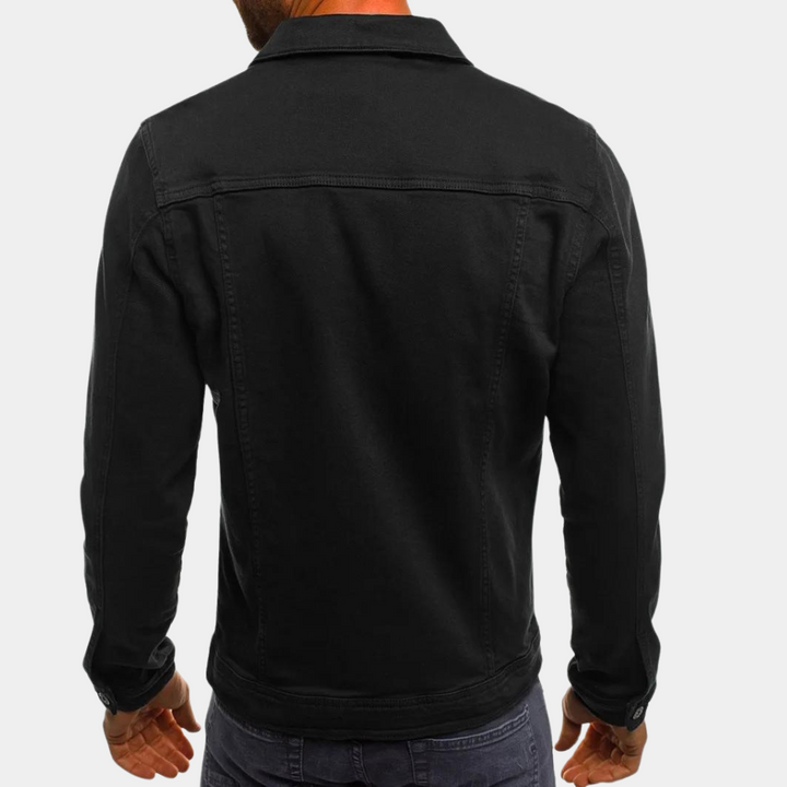 Grantham | Homme Veste Jean Boutonnée Coupe Ajustée - Green - Image 2